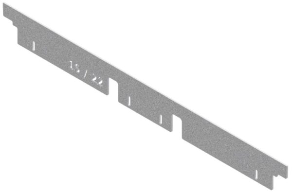 Produktbild UBK 500 015  -  Unterflur-Bodenkanal UBK 500 Endstück-Kante für 15 und 22mm Vertiefung